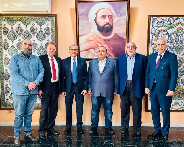 Meeting with a delegation of leaders from Lebanese national and pan-Arab parties
